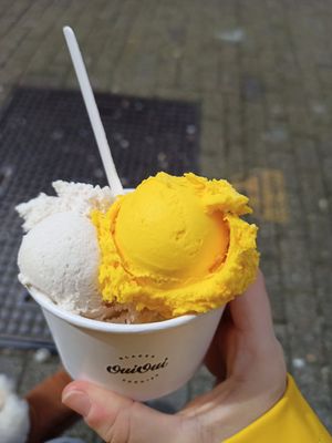 Pop corn and mango at Oui Oui - Saint-Gilles in Brussels