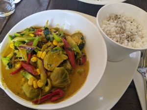 Vegan Thai Green Curry at Sugar & Salt in Mugla