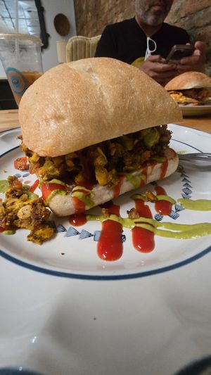 Masala Breakfast Sandwich at B'Gabs Goodies in Chicago