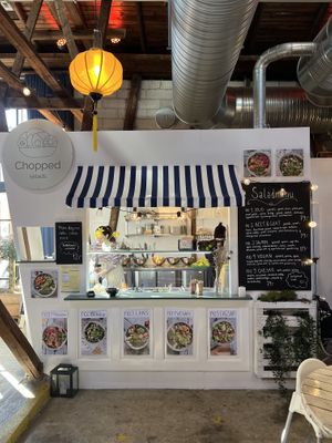 The little food stall, see then menu - No 4 Vegan   at Chopped - Storms Pakhus in Odense