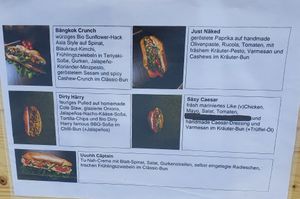 Menu at Plänty Sandwiches in Munich