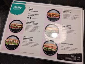 Menu July 2023 at Plänty Sandwiches in Munich