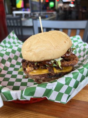 BBQ bacon cheeseburger   at SportsBox in Portland