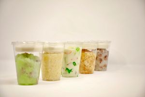 Assorted coconut parfait dessert (Vegan 🌱) at Yen's Kitchen in Lake Worth