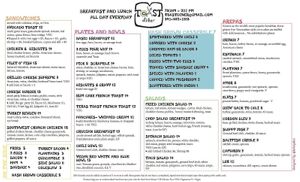 TOAST DINER STX Menu p.2 at Toast Diner in St Croix