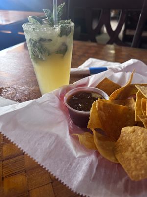 Chips and salsa  at Maria's Cantina  in St Croix