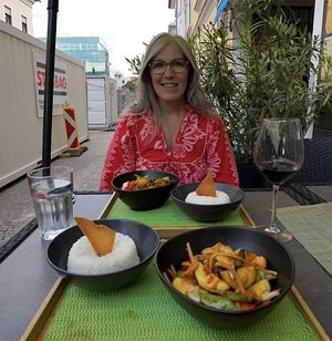 Vegan Red Curry without Coconut Milk-spicy and so yummy    at Angkoon in Klagenfurt