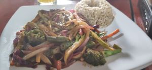 Bhindi Massala with loads of colours at Angel Veggie Bistró in Salento