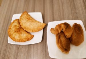 Empanadas Hawaianas 🍍🍍 at Marvelous Vegan Plant Power Food in Bogota