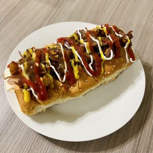 Hotdog  at Marvelous Vegan Plant Power Food in Bogota