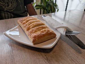Guava cheese pastry at Marvelous Vegan Plant Power Food in Bogota