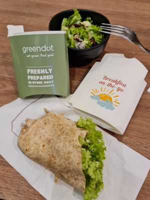 Crunchy Fillet Wrap with Fruit Salad ~ 31/3/22 at Greendot - 绿一点 - AMK in Northeast Singapore