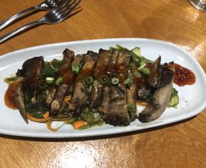 Portobello bulgogi!  at The Galleon in St Croix