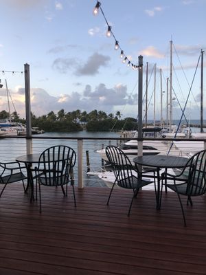 Outdoor seating!  at The Galleon in St Croix