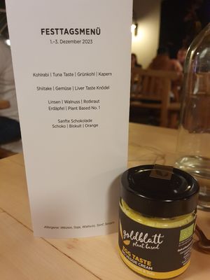 Fesstagsmenü vor Weihnachten 2023 at Goldplatzl am Sonntagsberg in Bad Waltersdorf