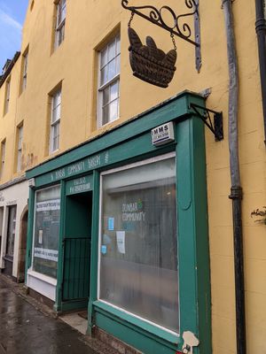 Shop front at Dunbar Community Bakery in Dunbar