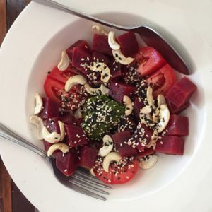 Beet salad at Beetroot Stories Cafe in Chiang Mai