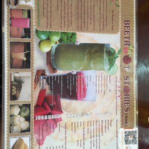Drinks menu at Beetroot Stories Cafe in Chiang Mai