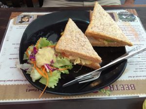 avocado sandwich  at Beetroot Stories Cafe in Chiang Mai