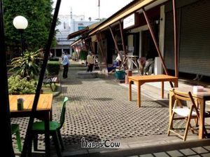 outside at Beetroot Stories Cafe in Chiang Mai