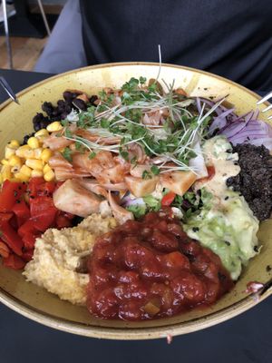 Burrito bowl with extra jackfruit   at Salt Kitchen Banbridge in Armagh