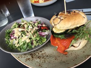 Allotment burger. Side salad requested (but on the menu)  at Salt Kitchen Banbridge in Armagh
