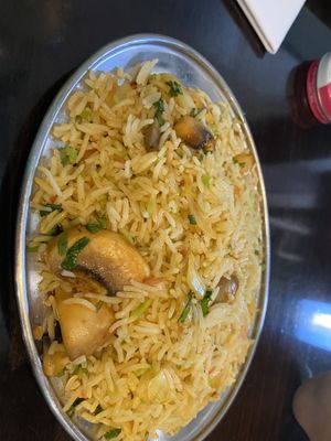 Mushroom Rice   at Elaichi Tandoori in Glastonbury