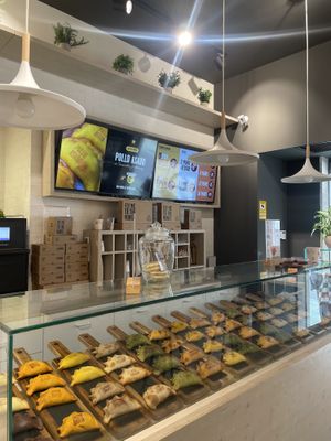 Empanada store with two vegan options  at Las Muns in Mallorca