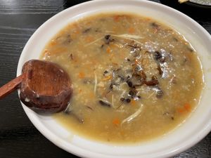 R2 Wild Mushroom Congee  at Vegedelight in Markham