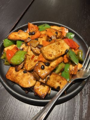 Sautéed Dried Tofu in Chili Bean Sauce   at Vegedelight in Markham