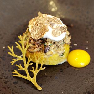 Mushroom polenta at Aurora in Edinburgh