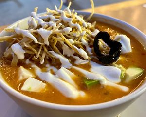 sopa azteca  at Fresh & Co in Mexico City