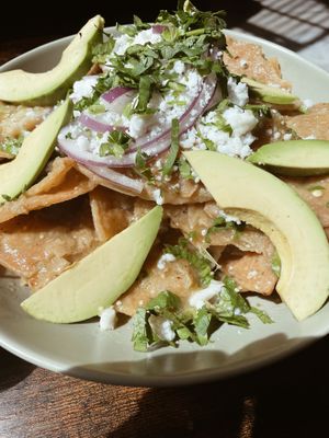 Vegan chilaquiles  at Penelope's Vegan Taqueria in Chicago