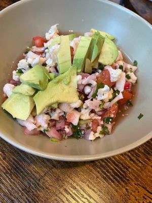 Cauliflower ceviche at Penelope's Vegan Taqueria in Chicago