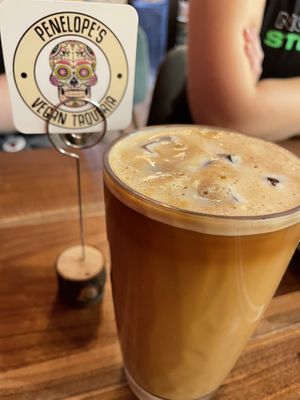 Iced horchata coffee-very good!   at Penelope's Vegan Taqueria in Chicago