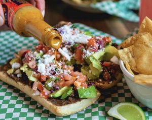 Molletes  at Penelope's Vegan Taqueria in Chicago