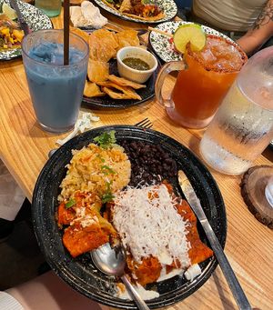 Enchiladas  at Penelope's Vegan Taqueria in Chicago