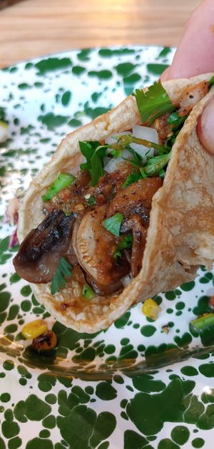 Mushrooms taco at Penelope's Vegan Taqueria in Chicago