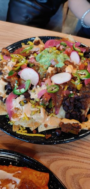 Nachos Locos. I really liked them at Penelope's Vegan Taqueria in Chicago