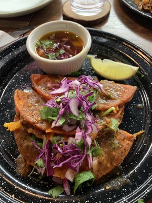 Quesabirria!  at Penelope's Vegan Taqueria in Chicago