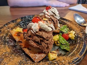 Cinnamon Bunuelo at Penelope's Vegan Taqueria in Chicago