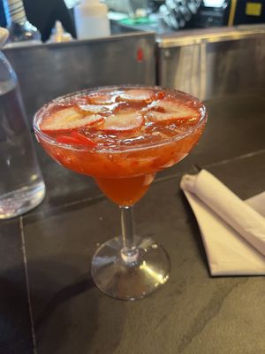 Strawberry margarita   at Penelope's Vegan Taqueria in Chicago
