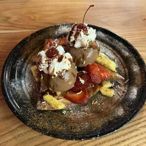 cinnamon bunuelos   at Penelope's Vegan Taqueria in Chicago
