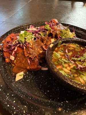 Quesabirria   at Penelope's Vegan Taqueria in Chicago