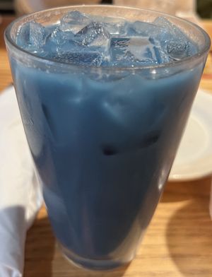 Butterfly Pea Horchata  at Penelope's Vegan Taqueria in Chicago