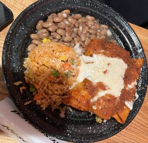 Enchiladas  at Penelope's Vegan Taqueria in Chicago
