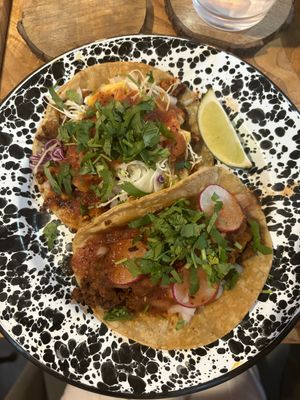 Soy chorizo & cauliflower al pastor  at Penelope's Vegan Taqueria in Chicago
