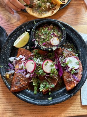 Quesibirria  at Penelope's Vegan Taqueria in Chicago