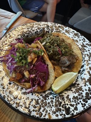 Mushroom tacos  at Penelope's Vegan Taqueria in Chicago