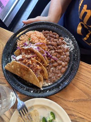 Tacos dorado dinner  at Penelope's Vegan Taqueria in Chicago